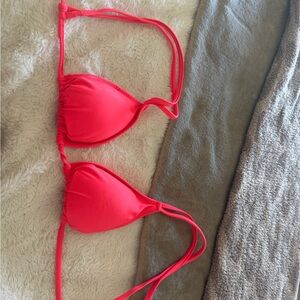White Fox Boutique Red Bikini Top with Underwire Support